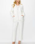Faiza French Scuba Knit Jacket with Tweed - My Pampered Life Seattle