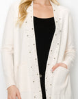 Serra Knitted Sweater Cardigan with Pearls & Sparkles - My Pampered Life Seattle