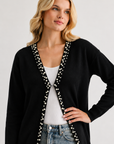 Syani Knitted Sweater Cardigan with Pearls