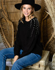 Suze Knitted Sweater with Pearls - My Pampered Life Seattle