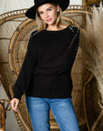 Suze Knitted Sweater with Pearls - My Pampered Life Seattle