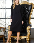 Kylia Crepe Knit Dress with Hoodie - My Pampered Life Seattle