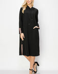 Kylia Crepe Knit Dress with Hoodie - My Pampered Life Seattle