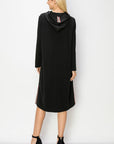 Kylia Crepe Knit Dress with Hoodie - My Pampered Life Seattle