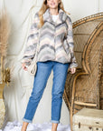 Jonna Chevron Fur Jacket