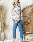 Jonna Chevron Fur Jacket