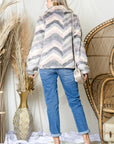 Jonna Chevron Fur Jacket