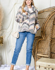 Jonna Chevron Fur Jacket