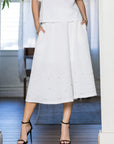Willis Textured Skirt with Pearls - My Pampered Life Seattle