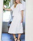 Willis Textured Skirt with Pearls - My Pampered Life Seattle