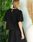 Windelle Textured Top with Pearls - My Pampered Life Seattle