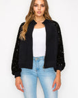 Jeanette Knitted Jacket with Sequin - My Pampered Life Seattle