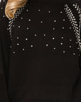 Fredericka Stretch French Scuba Top with Studs