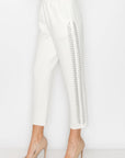 Finna Stretch French Scuba Pant with Studs - My Pampered Life Seattle