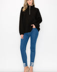 Fatima Stretch French Scuba Pullover