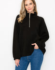 Fatima Stretch French Scuba Pullover
