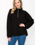 Fatima Stretch French Scuba Pullover
