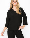 JOH |Kourtney Stretch Crepe Knit Top