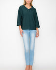 JOH |Kourtney Stretch Crepe Knit Top