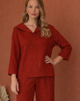 JOH |Kourtney Stretch Crepe Knit Top