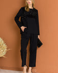 Kenna Knit Pant with Sequin Sparkles - My Pampered Life Seattle