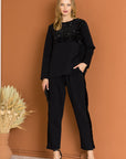 Kenna Knit Pant with Sequin Sparkles - My Pampered Life Seattle