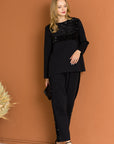 Kenna Knit Pant with Sequin Sparkles - My Pampered Life Seattle