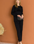 Kenna Knit Pant with Sequin Sparkles - My Pampered Life Seattle