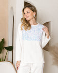 Kimmie Knit Top with Sequin Sparkles - My Pampered Life Seattle