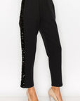 Kenna Knit Pant with Sequin Sparkles - My Pampered Life Seattle