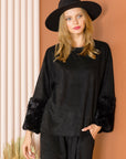 Ally Suede Top with Fur - My Pampered Life Seattle