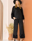 Amal Suede Pant with Fur - My Pampered Life Seattle