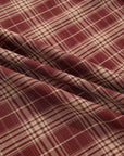 Plaid Vintage Knot Front Smocked High Waist Midi Dress