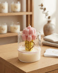 Pink Tulip Candle | Handcrafted Floral Soy Wax