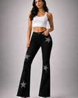 GJG Denim Starluxe Rhinestone Star Bell Bottom Jeans