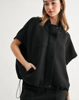 JOH Apparel Frankie Stretch Scuba Knit Poncho Jacket