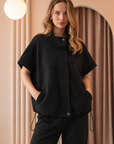 JOH Apparel Frankie Stretch Scuba Knit Poncho Jacket