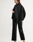 JOH Apparel Frankie Stretch Scuba Knit Poncho Jacket