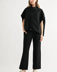 JOH Apparel Frankie Stretch Scuba Knit Poncho Jacket