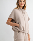 JOH Apparel Frankie Stretch Scuba Knit Poncho Jacket