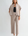 JOH Apparel Frankie Stretch Scuba Knit Poncho Jacket