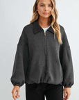 JOH Apparel Frida Scuba Knit Balloon Sleeve Jacket