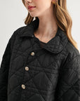 JOH Apparel Joselyn Longline Quilted Jacket with Toile Lining