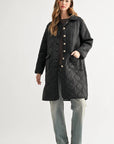 JOH Apparel Joselyn Longline Quilted Jacket with Toile Lining