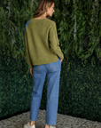 JOH Apparel Dana Denim Patchwork Knit Cardigan