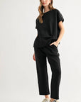 JOH Apparel Faryn Glitter French Scuba Knit Pants