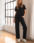 JOH Apparel Faryn Glitter French Scuba Knit Pants