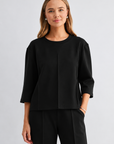 JOH Apparel Killian Pintuck Stretch Knit Top