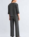 JOH Apparel Killian Pintuck Stretch Knit Top