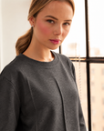 JOH Apparel Killian Pintuck Stretch Knit Top